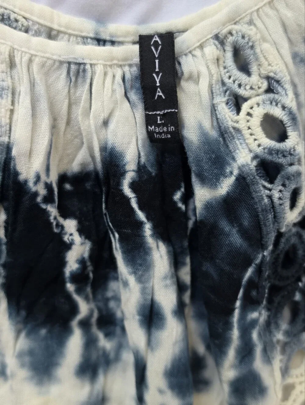 Raviya Navy & White Tie-Die Cover Up Dress - Picture 6 of 10